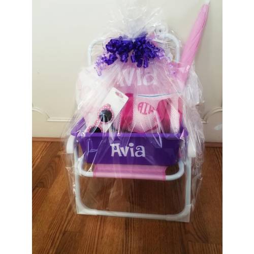 Monogrammed Splish Splash| Beach Chair with Umbrella/personalized beach chair  Childs First Birthday Gift/beach/camping