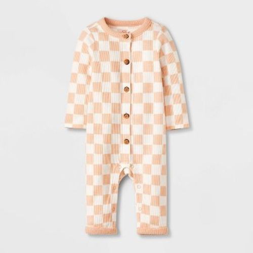 Baby Waffle Romper - Cat & Jack™ Beige Newborn