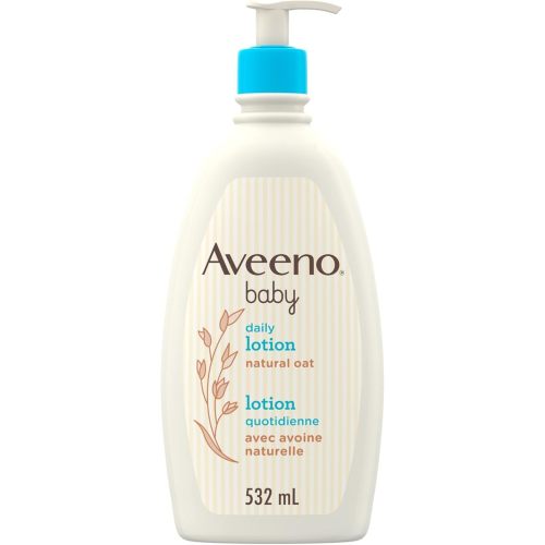 Aveeno Baby Lotion Daily Moisturizing Cream for baby's Sensitive Skin - natural oat, Fragrance Free, 532 mL