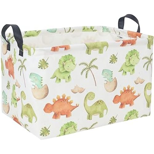 Dinosaur Baskets Kids Storage Basket Baby Gift Basket Rectangular Cute Toy Storage Bin Box Organizer Book Shelf Bins Dinosaur Room Decor(Cute dinosaur)
