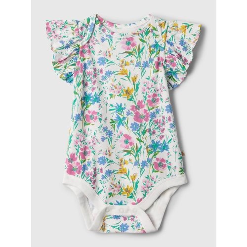 babyGap Mix and Match Ruffle Bodysuit in floral, size: 0-3 M