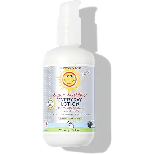 California Baby Super Sensitive Unscented Lotion | 100% Plant-Based Ingredients | Fragrance Free Baby Lotion For Newborn | Hypoallergenic Lotion for Sensitive Skin | 251 mL / 8.5 oz.