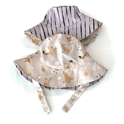 Organic Reversible Bucket Sun Hat - Friends