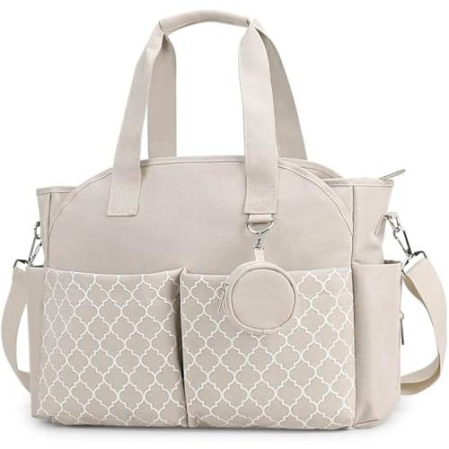 SHIFANQI Diaper Bag Tote, Large Travel Baby Diaper Bag with Insulated Pockets, Waterproof Baby Nappy Changing Bag for Mom