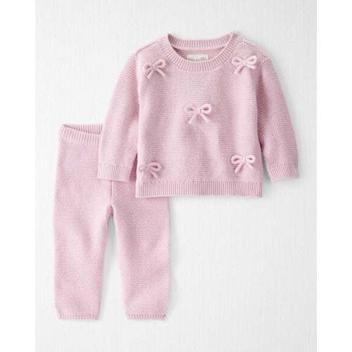 Baby Girl 2-Piece Organic Cotton Bow Sweater Knit Set - Little Planet | Carter's