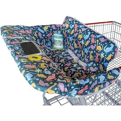 Suessie Shopping Cart Cover and High Chair Cover, Dinosaurs