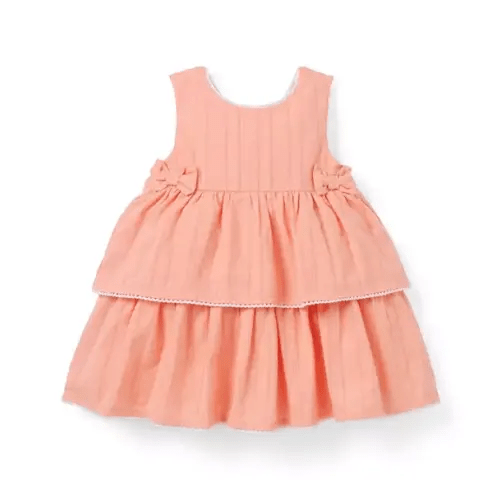 Baby Rosy Coral Baby Tiered Ruffle Dress by Janie and Jack