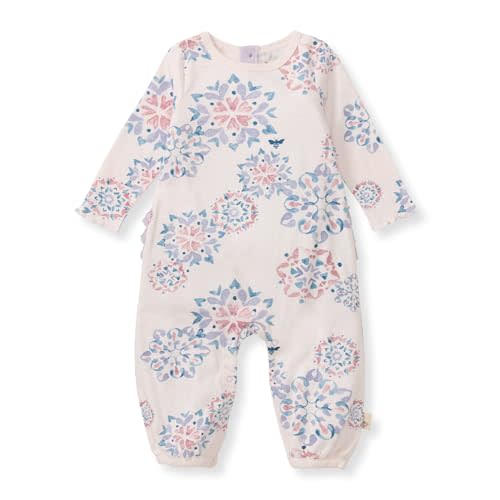 Burt's Bees Baby baby-girls Jumpsuit, 100% Organic Cotton One-piece Long Sleeve Ruffle Outfit Coverall