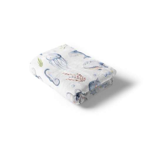 Under the sea Blanket, Sea Animals Baby Blanket, Under The Sea Nursery Bedding, Ocean blanket, Whale blanket, Ocean baby gift - LiO