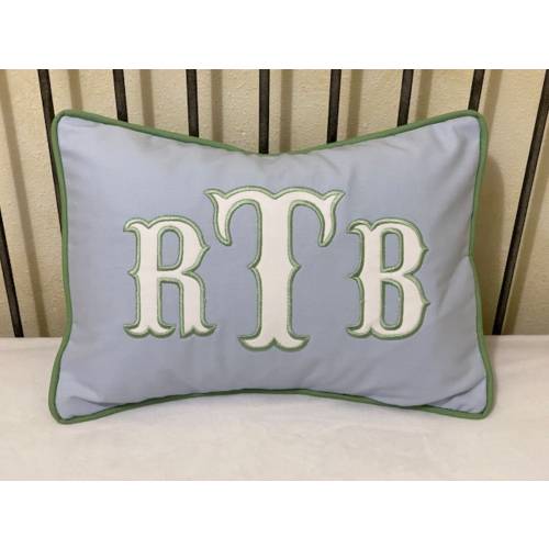 Personalized Applique Cotton Pillow: Monogram Nursery Decor