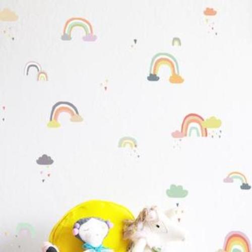 Lovely Wall Rainy Rainbows