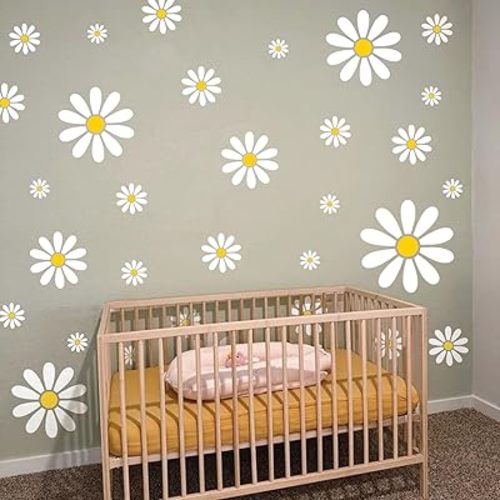 4 Pieces Flower Stencils for Painting on Wood Spring Floral Stencil Reusable Large Flower Paint Templates for Walls DIY Crafts Canvas Cake Fabric (Flower4)