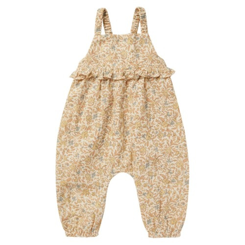 Kinsley Floral Ruffle Cotton Romper, 0-3M