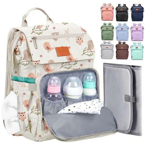 PILLANI Baby Diaper Bag Backpack - Large Bag for Boys & Girls, Waterproof Diaper Backpack - Travel Diaper Bags w/Changing Pad, Baby Registry Search & Shower Gifts - Essentials Must Haves Newborn Stuff