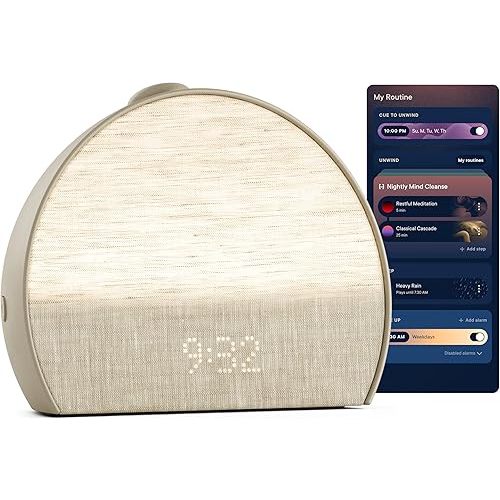Hatch Restore 3 Sunrise Alarm Clock, Sound Machine, Smart Light (Greige) - White Noise, Screen-Free Sleep Routine