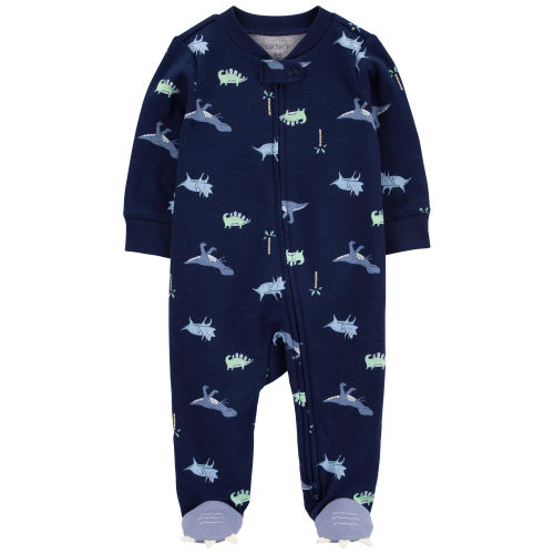 Baby Dinosaur 2-Way Zip Cotton Sleep & Play
