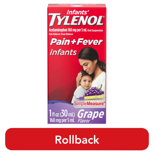 Infants' Tylenol Acetaminophen Liquid Medicine, Grape, 1 fl. oz