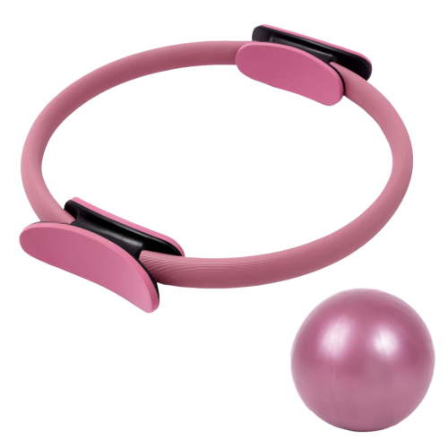 2 Piece Pilates Set, Booty Bands for Glutes Workout, Pilates Essential Kit, 25cm Figure 8 Exercise Bands for Home Gym, Stretching, Core Training