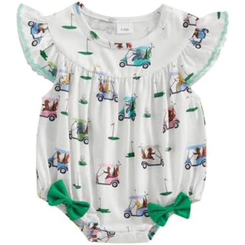 Infant Baby Girl Summer Outfit Golf Short Sleeve Romper Bodysuit Jumpsuit Casual Summer Clothes
