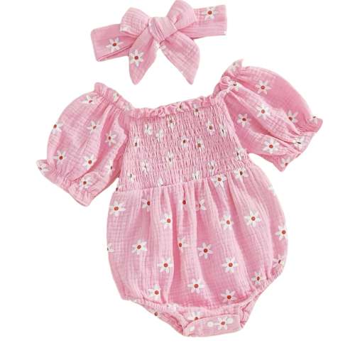 2pcs Daisy Bubble Romper