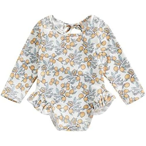 Toddler Newborn Baby Girl Swimsuit Floral One Piece Swimwear Kid Ruffle Bathing Suit