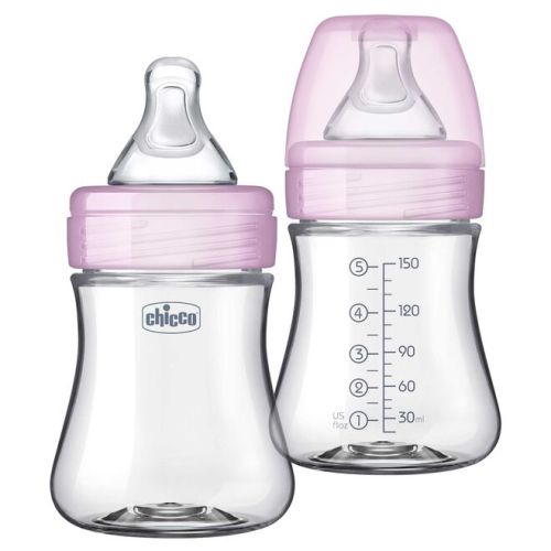 Duo 5oz. Hybrid Baby Bottle 2-Pack - Pink