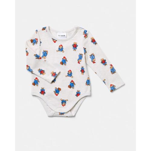 Paddington Bear License Long Sleeve Print Bodysuit - Kmart