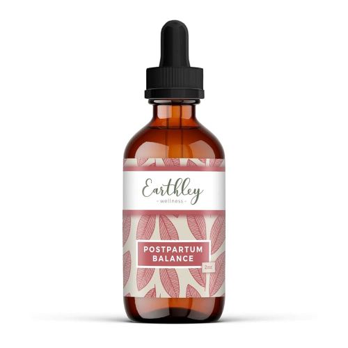 Earthley Wellness Postpartum Balance, Supports and Balances Female Hormones, Supports Postpartum Recovery, Smooths Out Mood Swings, Essential Herbs Like Dandelion Root, Catnip, & Alfalfa (2oz)