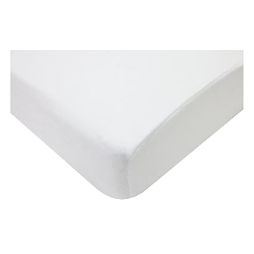 American Baby Company Heavenly Soft Chenille Fitted Crib Sheet 28" x 52", Warm and Cozy Neutral Chenille Sheet, White, for Boys and Girls, Fits Crib and Toddler Bed mattresses