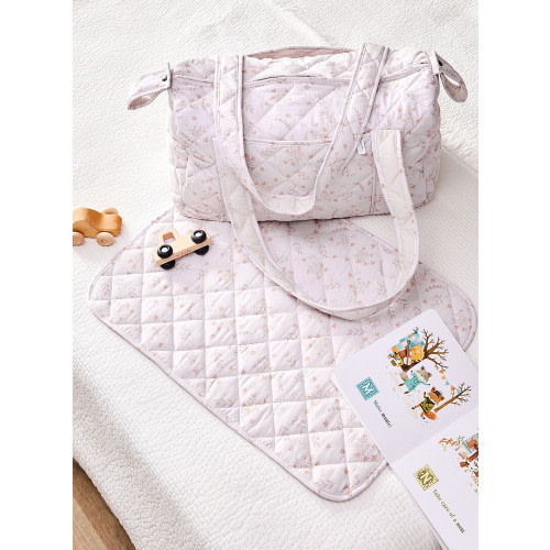 Patterned quilted diaper bag (Bear)