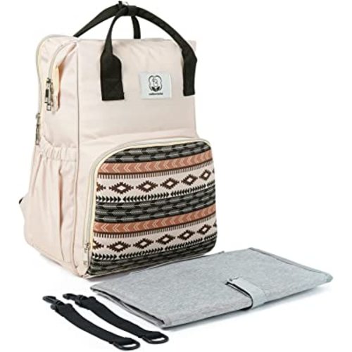 Western Diaper Bag with Changing Pad, Large Baby Bags Backpack with Stroller Straps & Insulated Pockets, Multifunction Waterproof Travel Diapers Back pack for Women & Man, Boho
