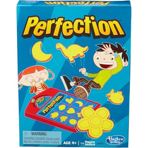 Hasbro Gaming Perfection Game for Kids | Popping Shapes and Pieces | Preschool Board Games for Clasroom | Back to School Gifts | Ages 4+ (Amazon Exclusive)