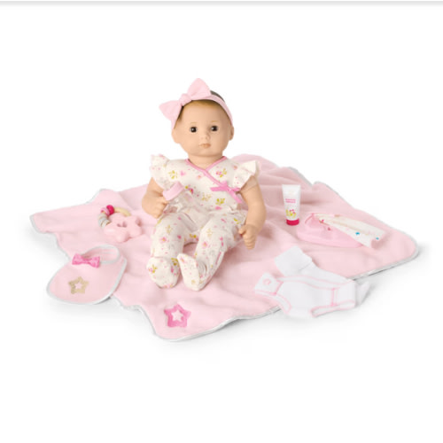 Bitty Baby® Doll #2 with brown hair Care & Play Set