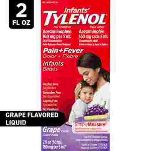 Infants' Tylenol Acetaminophen Liquid Medicine, Grape Flavor, 2 fl. oz