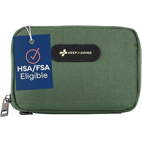 Keep Going Travel First Aid Kit for Kids – 130 Pc. for Car, Purse, Diaper Bag, Backpack, & Suitcase, with Latex-Free Bandages – 7 x 5 x 2 in. Travel First Aid Kit TSA-Approved