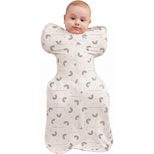 Love to Dream Swaddle UP, Baby Sleep Sack Self-Soothing Swaddles for Newborns, Improves Sleep, Secure Fit Helps Calm Startle Reflex, New Born Essentials for Baby, 1.0 TOG, Small 8-13lb, Rainbow Dream