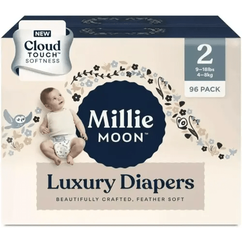 Millie Moon Luxury Diapers - (Size - 2 and Count - 96)