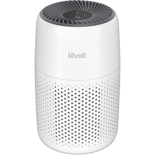 LEVOIT Mini Air Purifier for Bedroom Home, 3-in-1 Filter Cleaner with Fragrance Sponge for Better Sleep, Filters Smoke, Allergies, Pet Dander, Odor, Dust, Office, Desktop, Portable, Core Mini-P, White