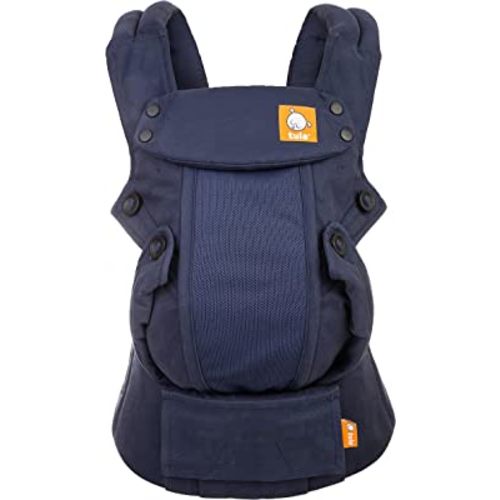Baby Tula Coast Explore Mesh Baby Carrier 7 – 45 lb, Adjustable Newborn to Toddler Carrier, Multiple Ergonomic Positions Front and Back, Breathable – Coast Indigo, Navy Blue