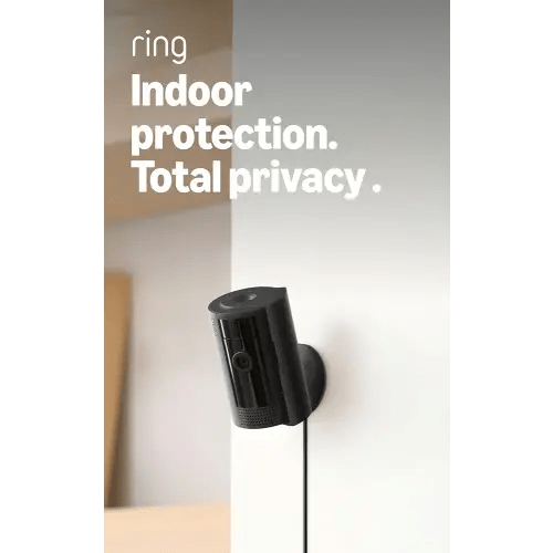 Ring Indoor Cam, Home or business security in 1080p HD video, Black