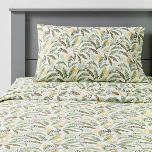 Botanical Cotton Kids' Sheet Set - Pillowfort™, Size: Twin