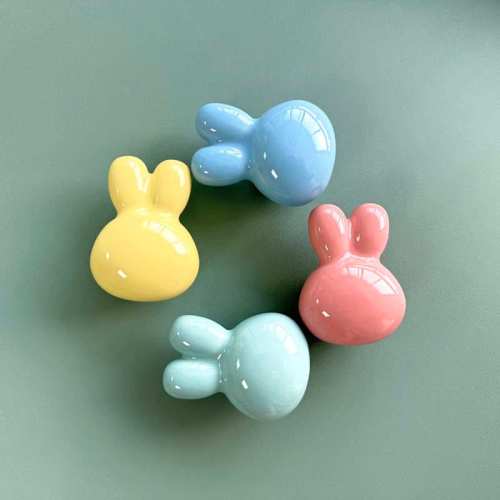 Ceramic Drawer Knobs: Rabbit Knobs Children's Wardrobe Handles
