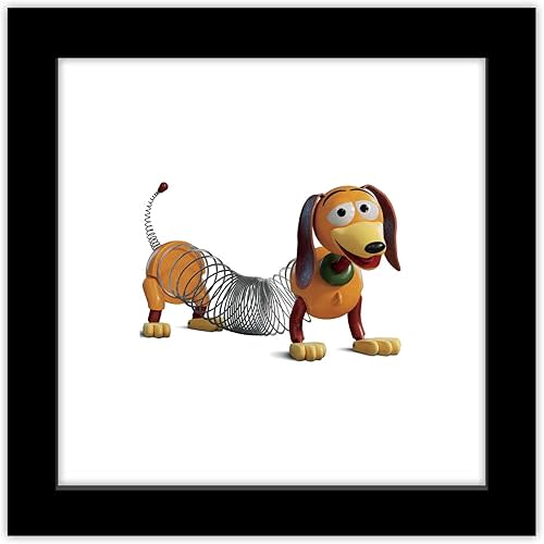 Trends International Gallery Pops Disney Pixar Toy Story 4 - Slinky Dog Wall Art Wall Poster, 12" x 12", Black Framed Version