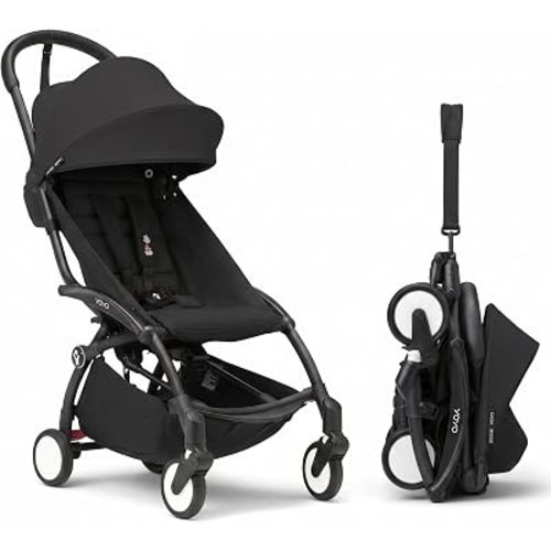 Stokke YOYO3 Travel Stroller from 6 Months, Easy Fold, Black/Black