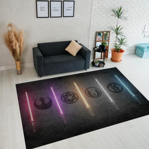 Generic Starwars Emblem Area Rug, Multi Color, 3.9 ft x 5.9 ft