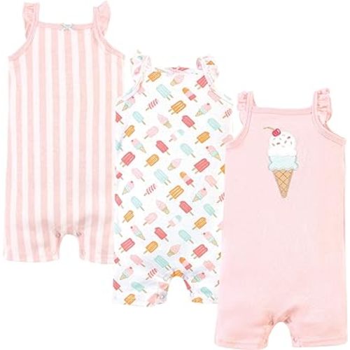 Hudson Baby Unisex Cotton Rompers