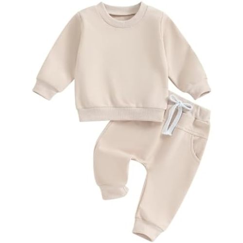 Tiaham Baby Boy Clothes Girl Outfits Fashion Sweatshirt Sweat Pant Kids Toddler Tops Pant Sets