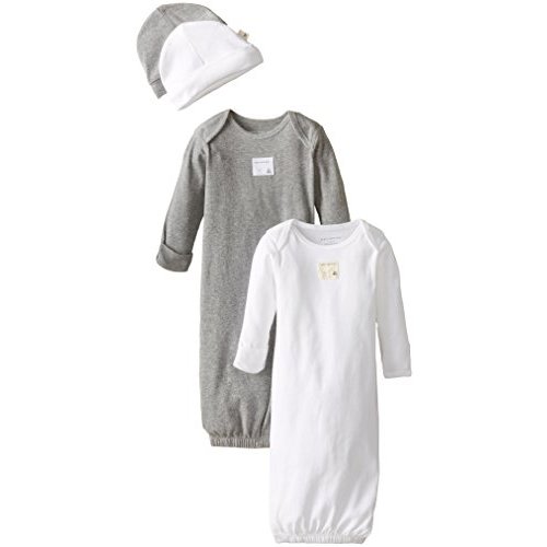 Burt's Bees Baby Baby Girls' Sleeper Gown & Hat Set, One Size, 0-6 Months, 100% Organic Cotton