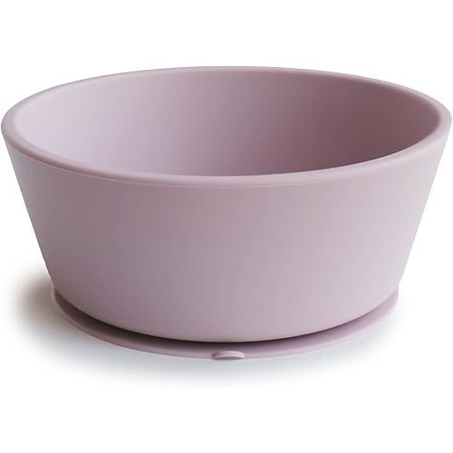 mushie Silicone Suction Bowl | BPA-Free Non-Slip Design (Soft Lilac)