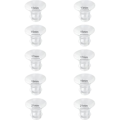 Flange Inserts 13/15/17/19/21mm 10PC,Compatible with Momcozy S12 Pro/S9 Pro/S12/S9 Wearable Brseastpump Cup,for Medela/Spectra/Bellaaby/TSRETE 24mm Shields/Flange,Reduce 24mm Tunnel Down to Other Size